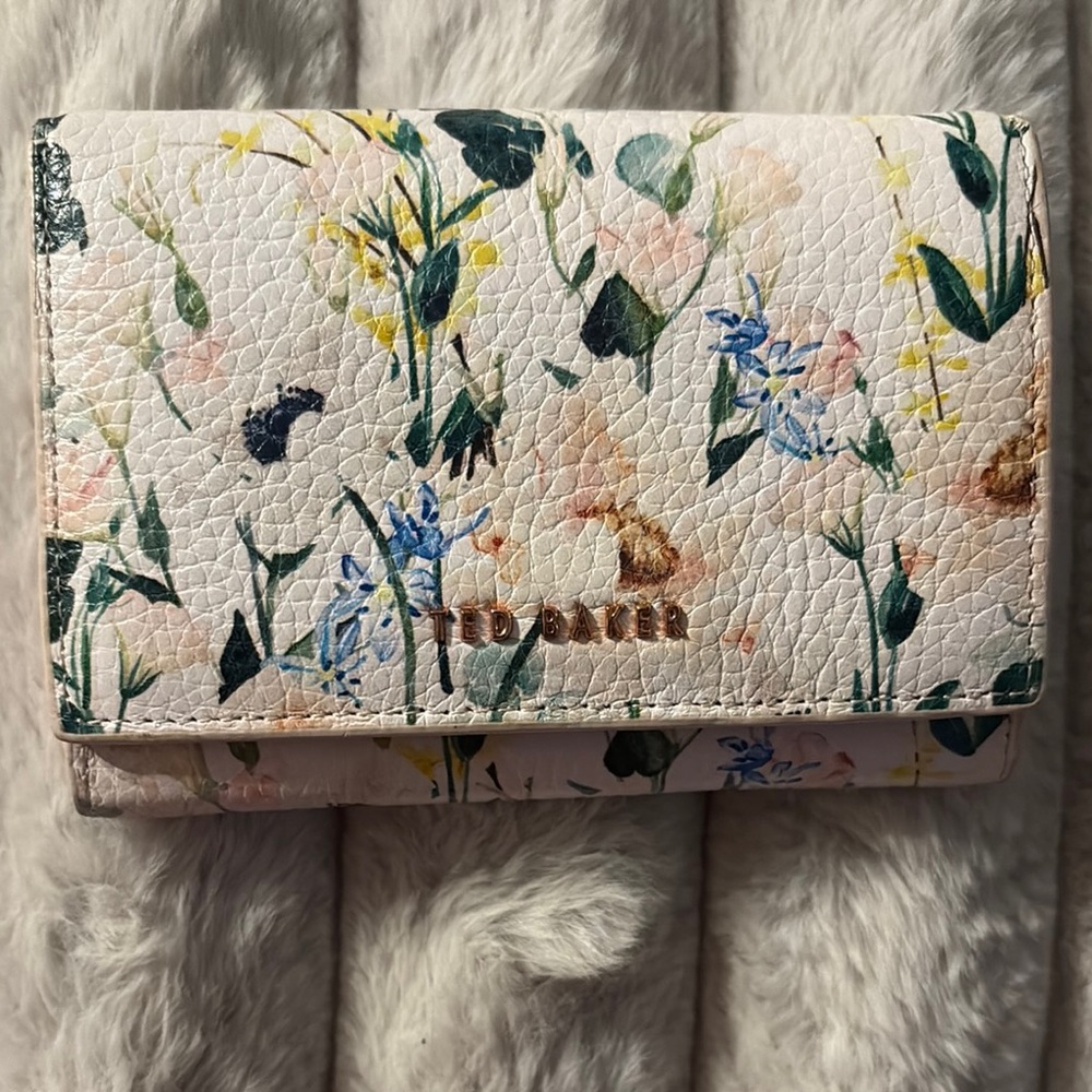 Ted Baker Floral Wallet - Cream and Multicolor